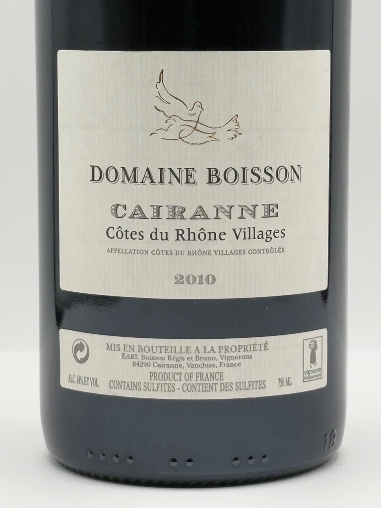 Domaine Boisson - Cotes du Rhône village - 2010